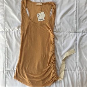 Zara Mustard Tank with Cinch Detail
